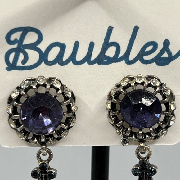 Baubles Earrings Blue Crystal  $12 or bundle 3 for $20 - Picture 6 of 8